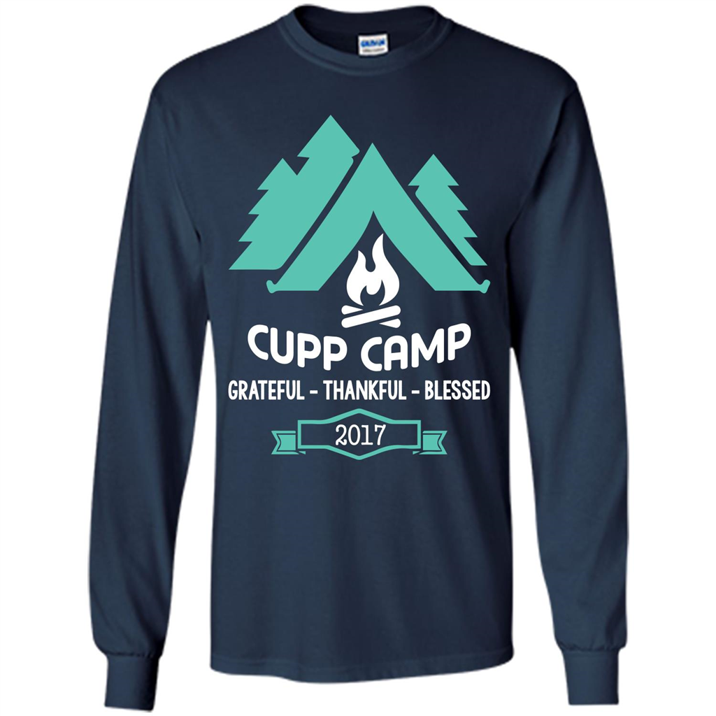 Camping T-shirt Cupp Camp Grateful - Thankful - Blessed 2017 Navy