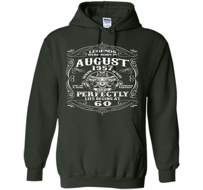 Legends Were Born In August 1957- Life begin at 60 T-shirt t-shirt Forest Green
