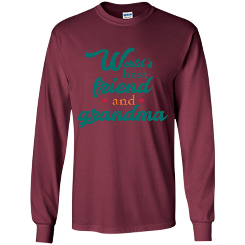 Grandma T-shirt World‰۪s Best Friend And Grandma Maroon
