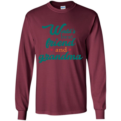 Grandma T-shirt World‰۪s Best Friend And Grandma Maroon