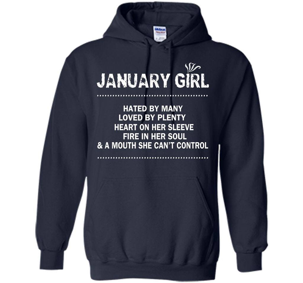 January Girl Hated By Many Loved By Plenty T-shirt Navy