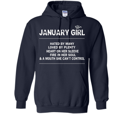 January Girl Hated By Many Loved By Plenty T-shirt Navy