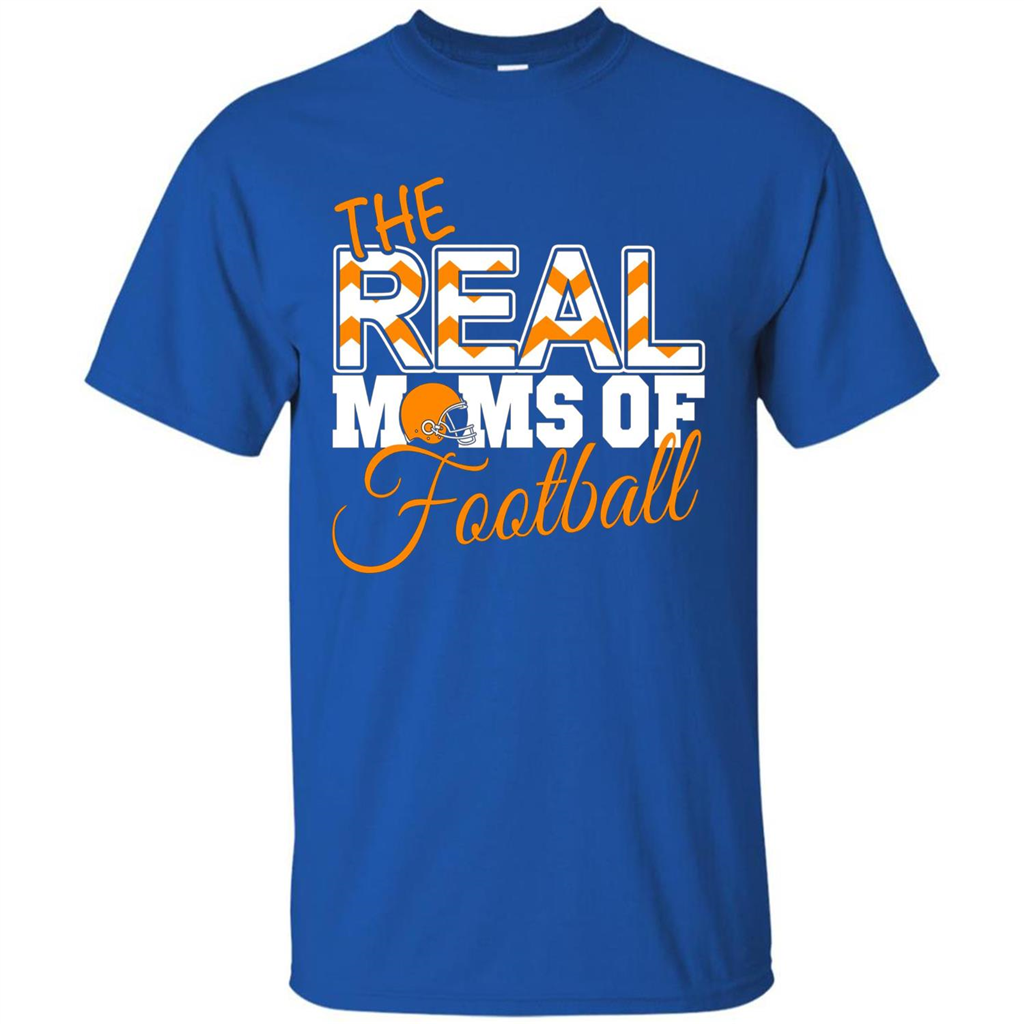 Real Moms of Football T-shirt Orange Football Mom T-Shirt Royal