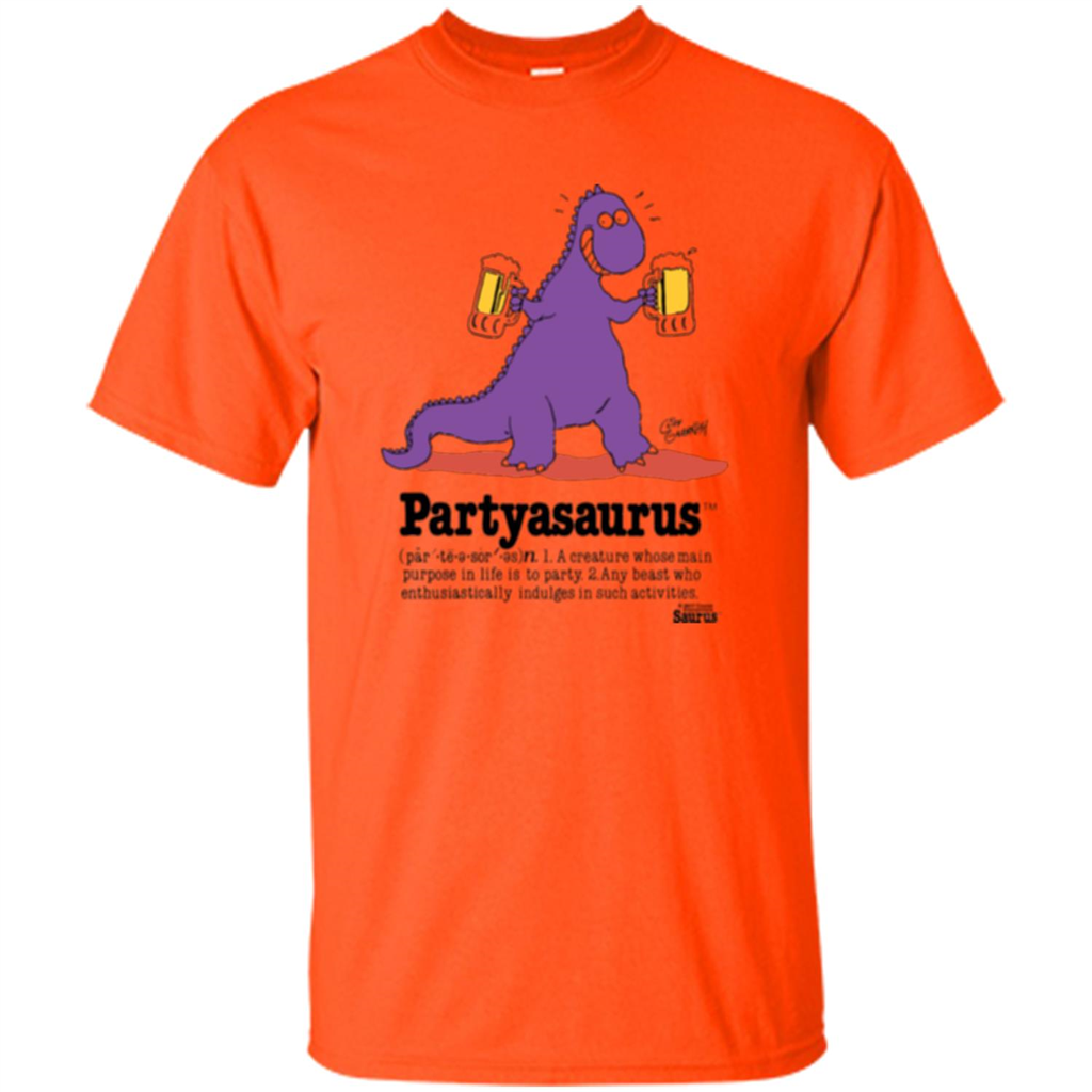Partyasaurus T-shirt Party Asaurus Orange