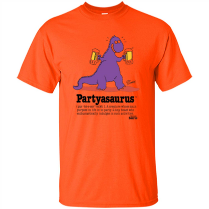 Partyasaurus T-shirt Party Asaurus Orange