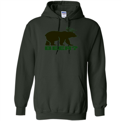 Bear Deer Bear Beer Funny T-shirt Forest Green