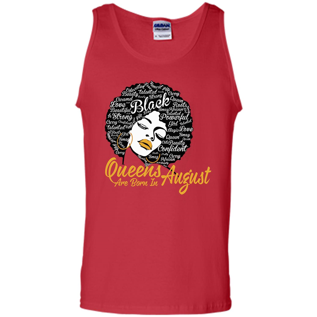 Queen Are Born In August T-shirt Red