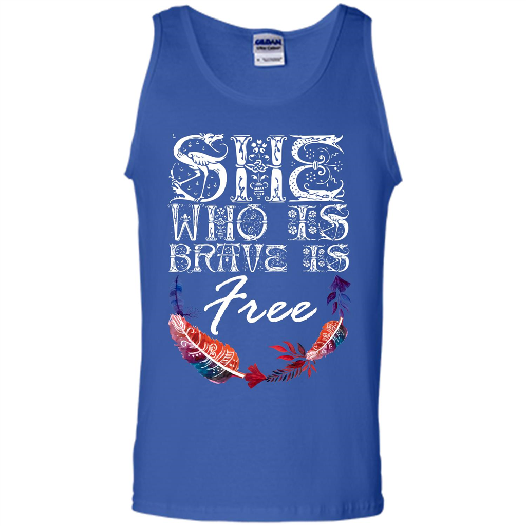 She Is Brave Is Free T-shirt Royal