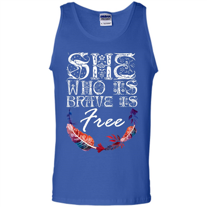 She Is Brave Is Free T-shirt Royal