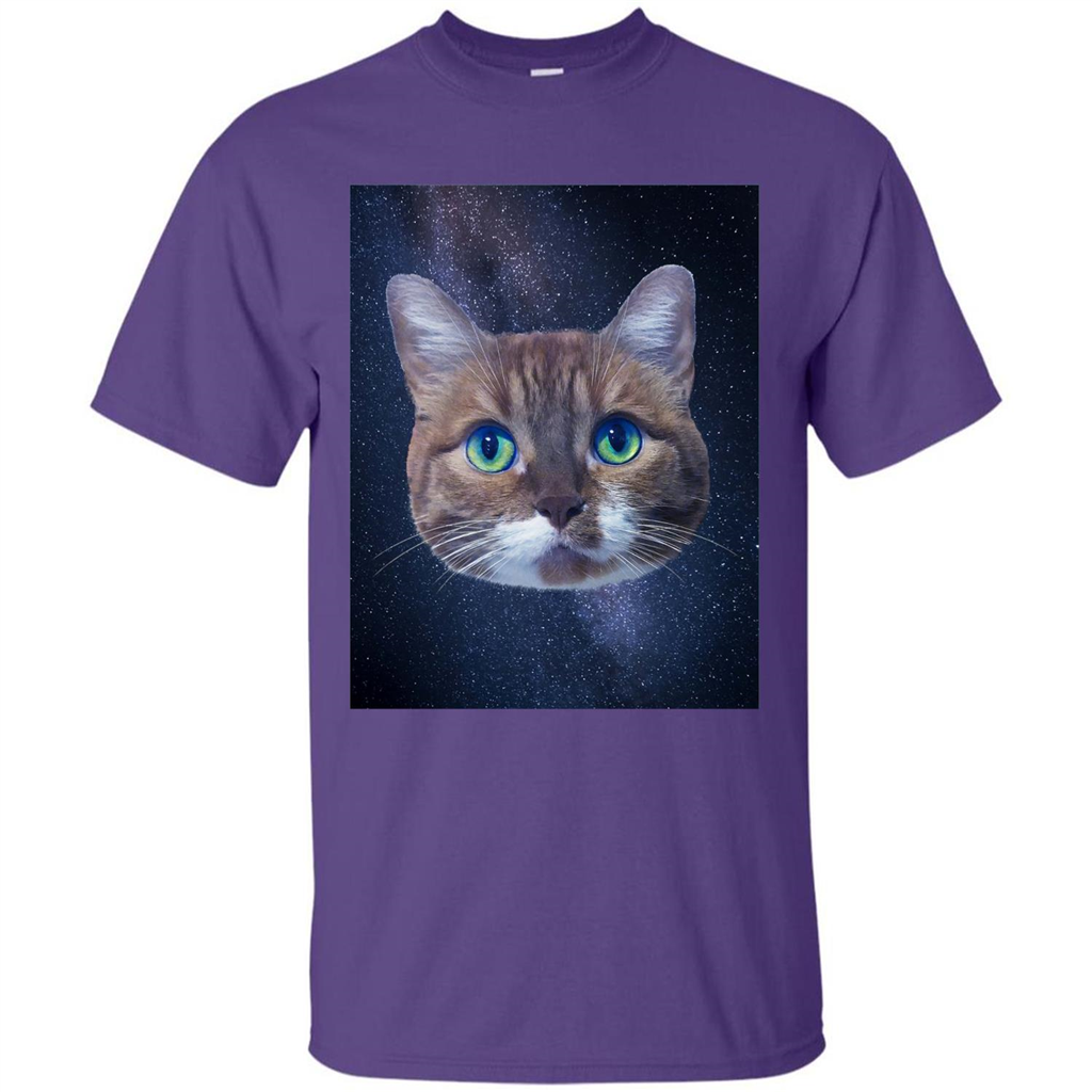 Galaxy Cat T-shirt Purple