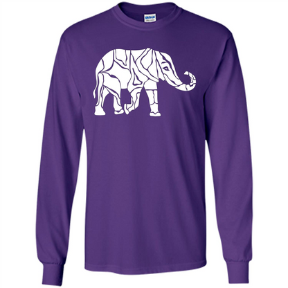 Elephant T-shirt Abstract Elephant Design T-Shirt Purple