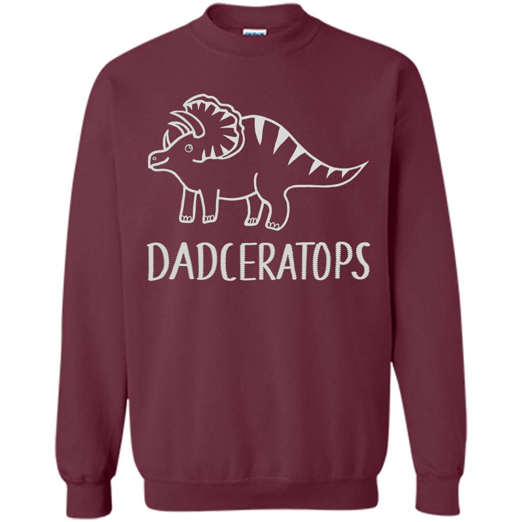 Dinosaur Family Triceratops T-shirt Maroon
