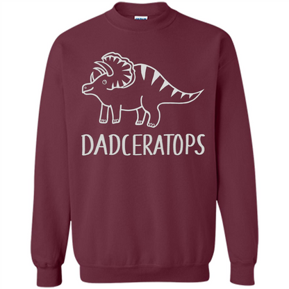 Dinosaur Family Triceratops T-shirt Maroon