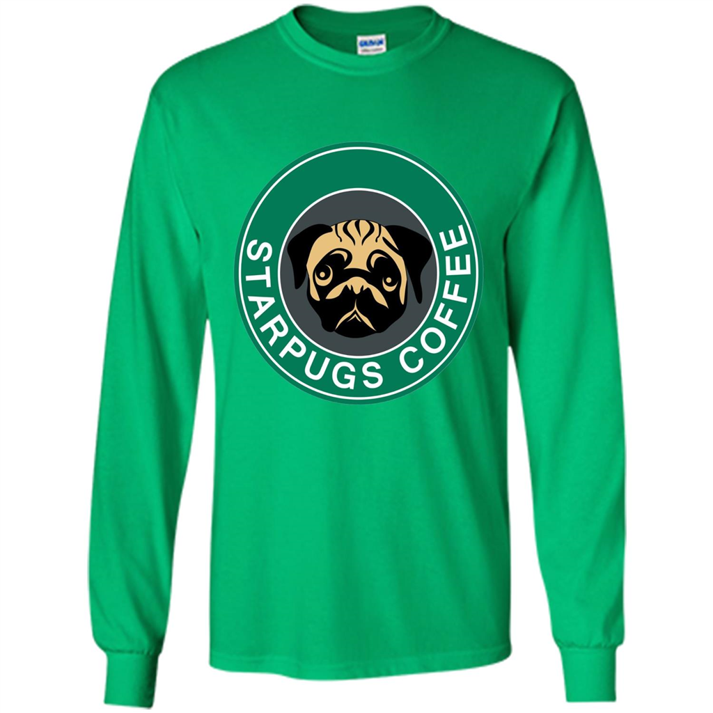 Starpugs Coffee T-shirt Pug Dog Lover T-shirt Irish Green