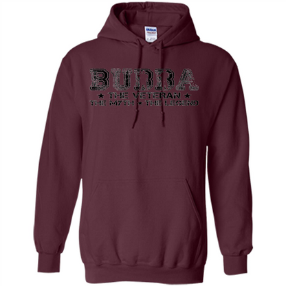 Fathers Day T-shirt Bubba The Veteran The Myth The Legend Maroon
