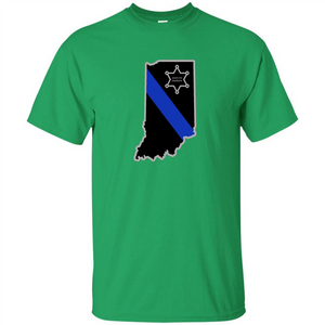 Indiana Sheriff Deputy Thin Blue Line Deputy Sheriff T-shirt