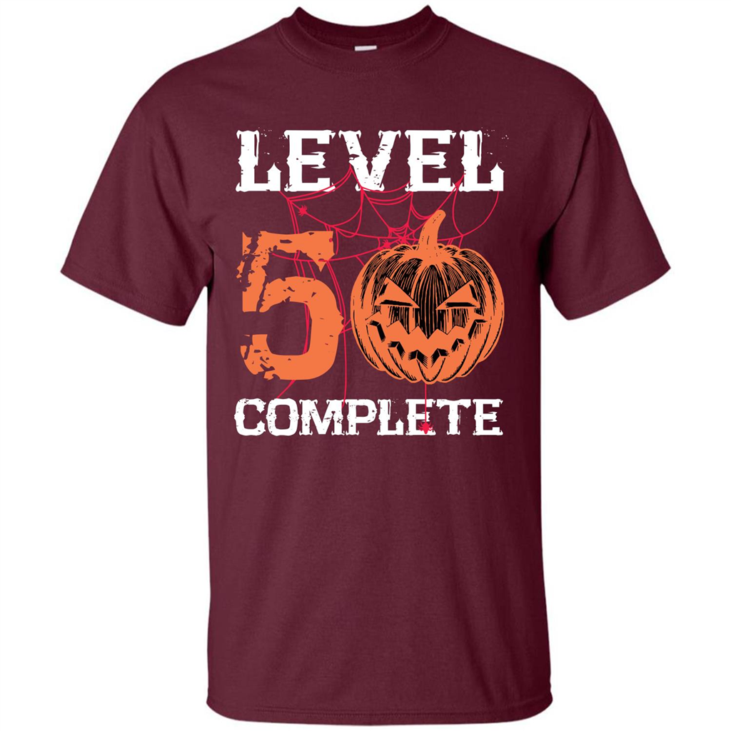 Halloween T-shirt Level 50 Complete Maroon