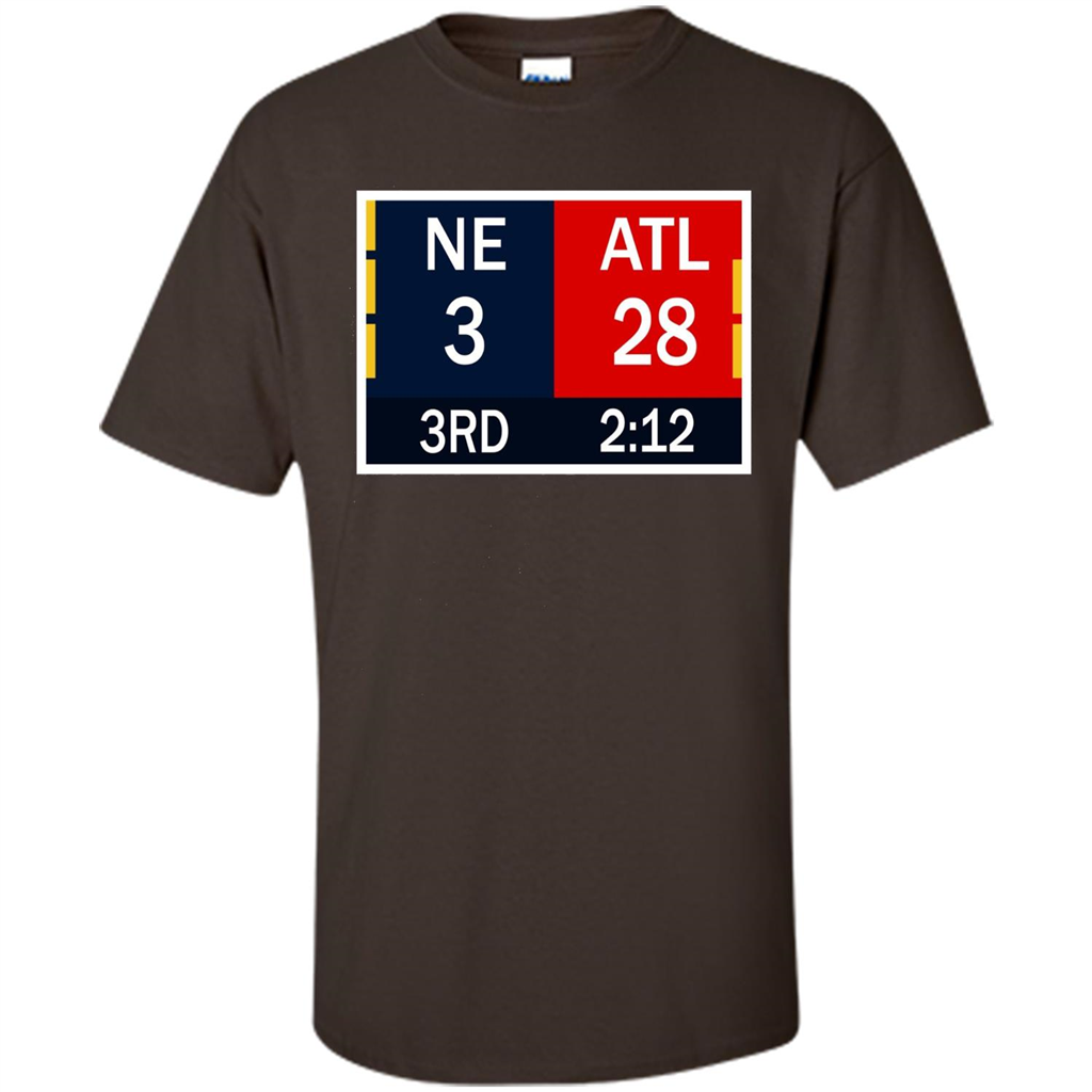 NE 3 ATL 28 Final T-shirt 2 Sides 1 Game Dark Chocolate
