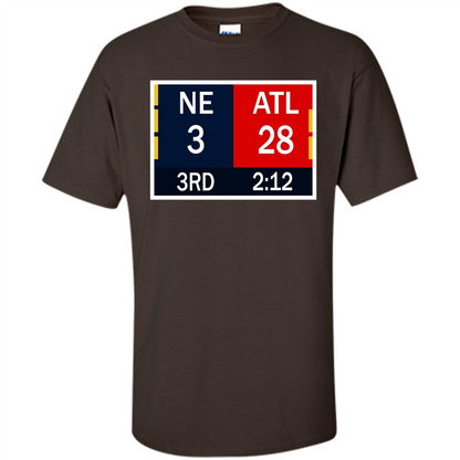 NE 3 ATL 28 Final T-shirt 2 Sides 1 Game Dark Chocolate