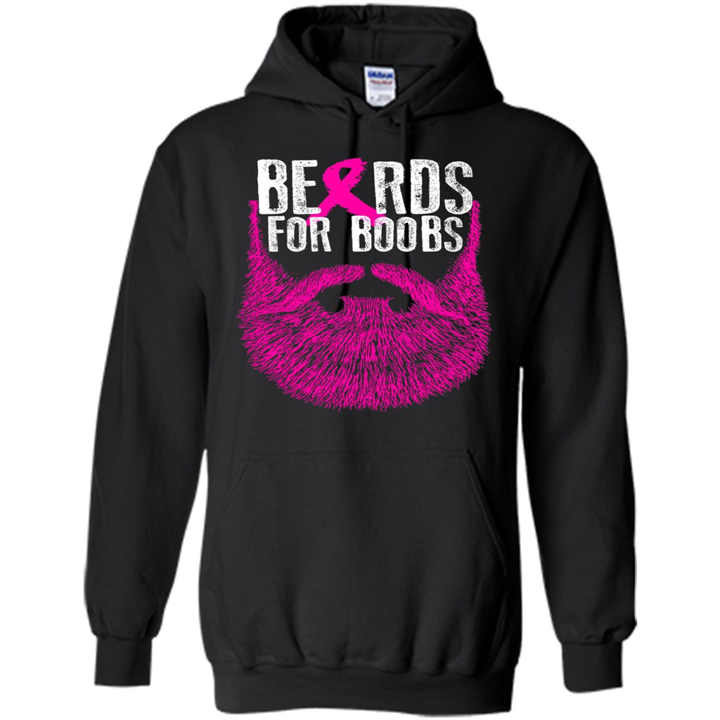 Beards For Boobs T-shirt Cancer Awareness T-shirt Black