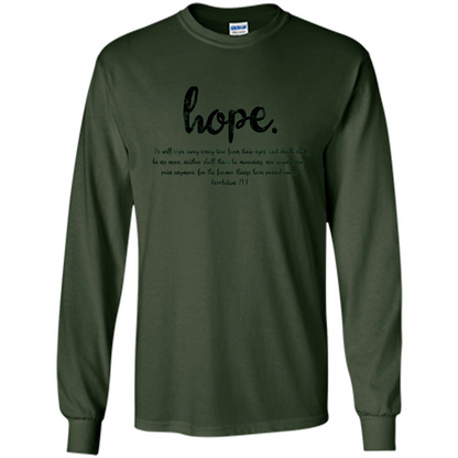 Hope Inspiration Tshirt With Bible Quote Forest Green