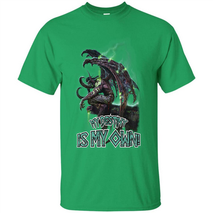 World of Warcraft T-shirt My Destiny Is My Own T-shirt Irish Green