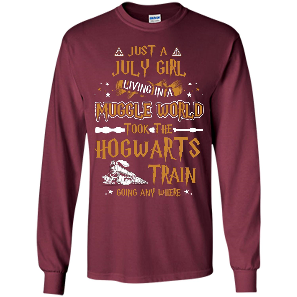 Harry Potter T-shirt Just A July Girl Living In A Muggle World