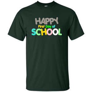 Happy First Day of School Colorful T-shirt