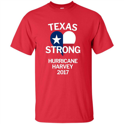 Texas Strong Hurricane Harvey 2017 T-shirt Red