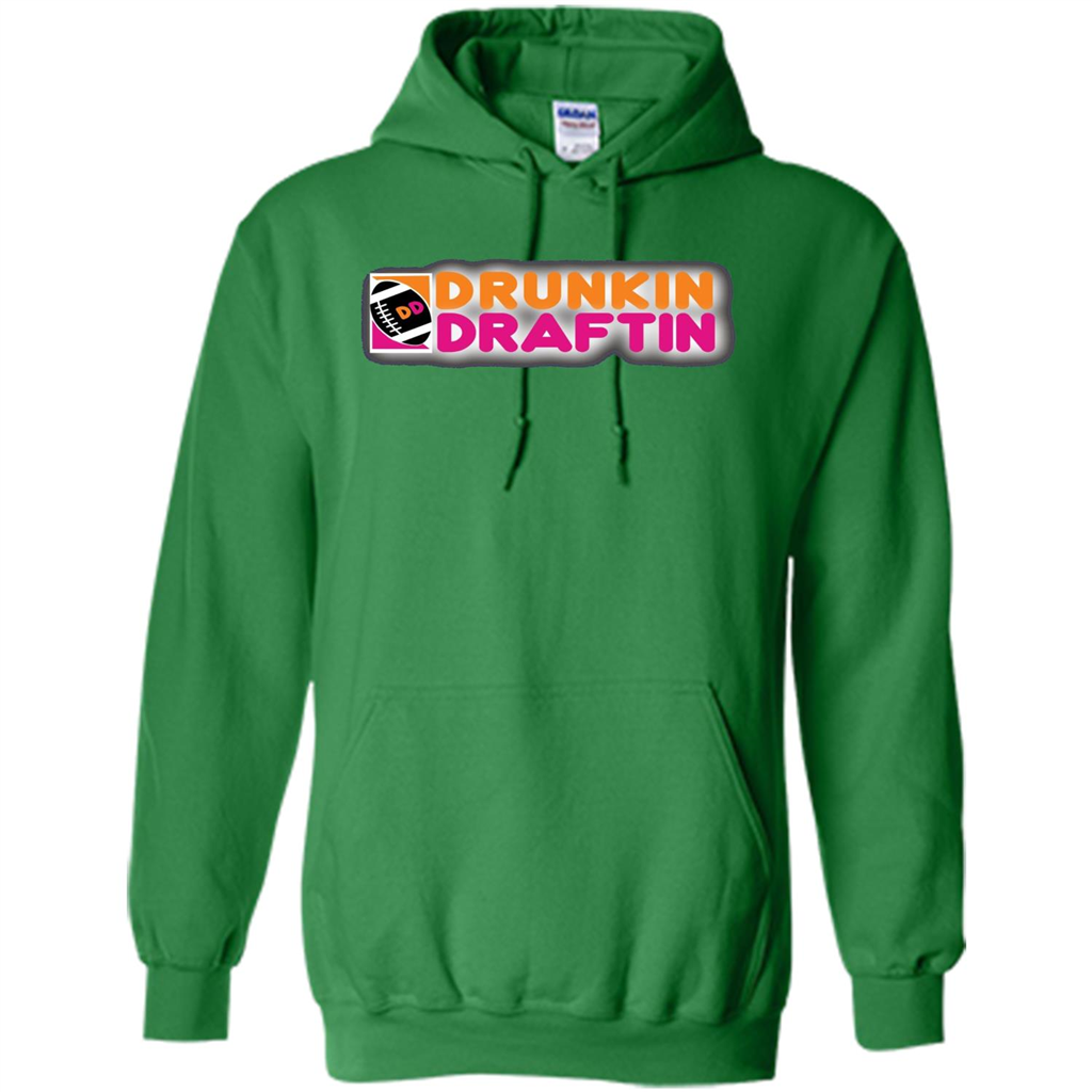 Drunkin' Draftin' T-shirt Funny Fantasy Football Draft T-shirt Irish Green