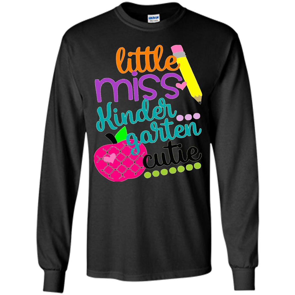 School Kids Daughter Little Miss Kindergarten Cutie T-shirt Black