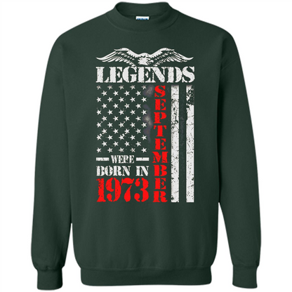 Legends Were Born In September 1973 T-shirt Forest Green
