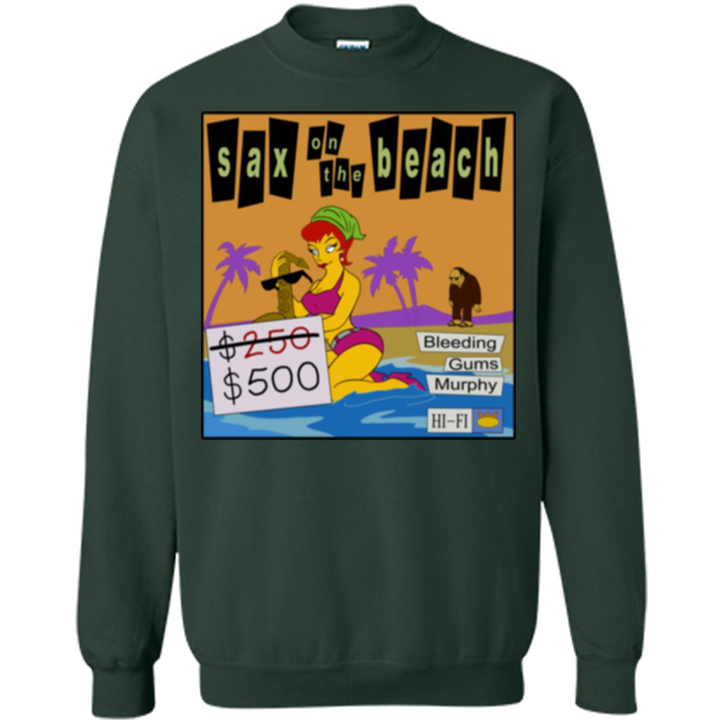 Sax on the Beach Discount Edition T-shirt Forest Green