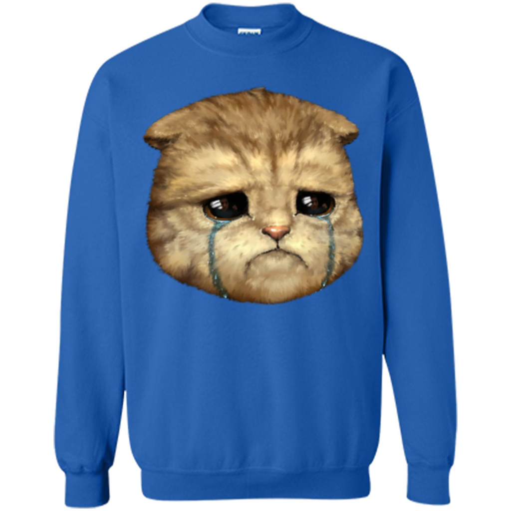 Cat Lovers T-shirt Cat Crying Royal
