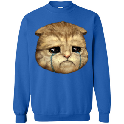 Cat Lovers T-shirt Cat Crying Royal