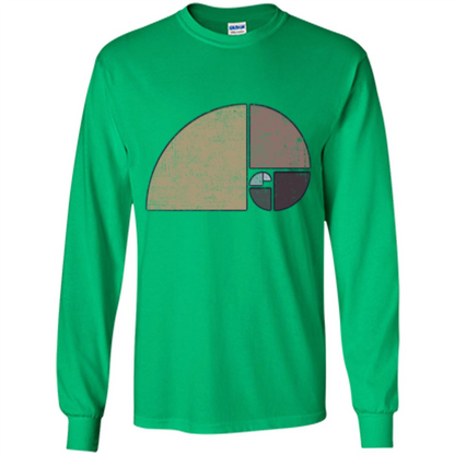 Distressed Geometric Fibonacci Spiral T-sihrt Irish Green