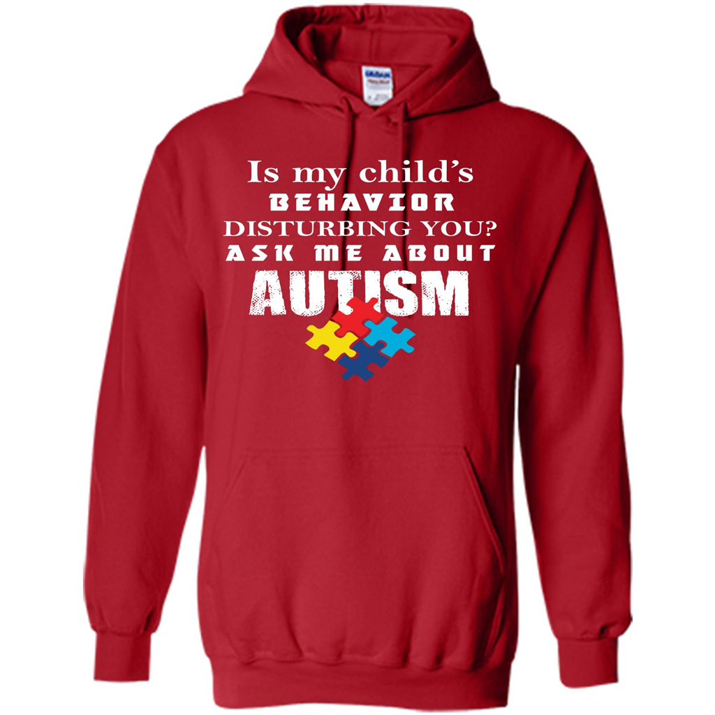 Autism Awareness T-shirt Is My Child‰۪s Behavior Disturbing You T-shirt Red