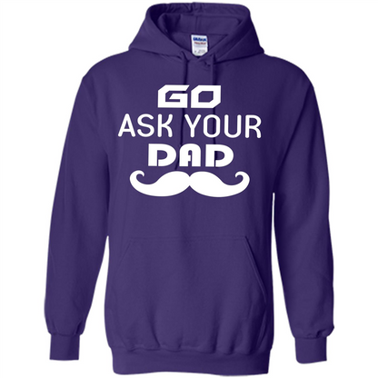 Mommy T-shirt Go Ask Your Dad Purple