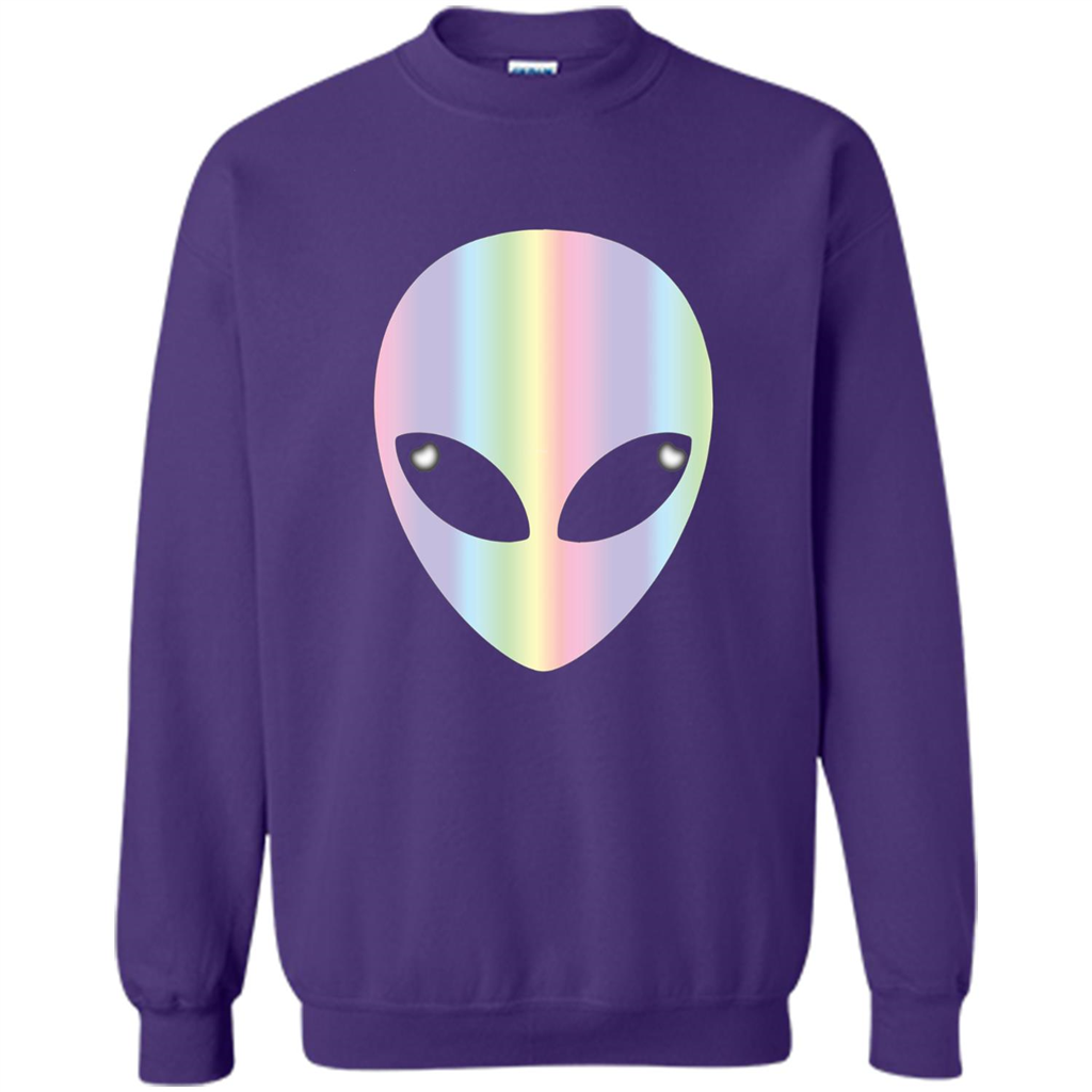 Alien Head T-shirt Purple
