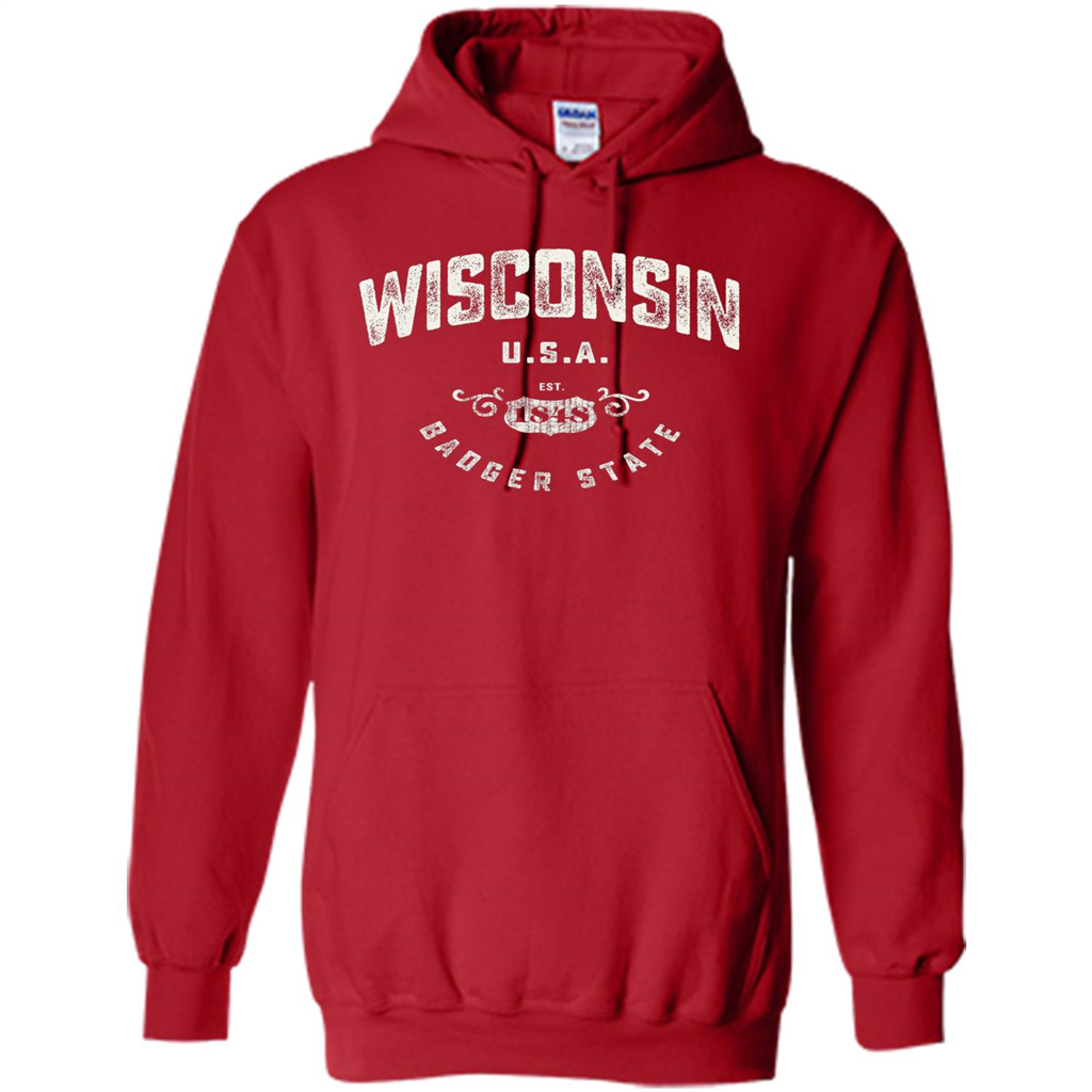Wisconsin Badger State T-shirt Red