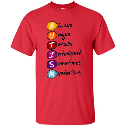 Autism Awareness Definition T-shirt Red