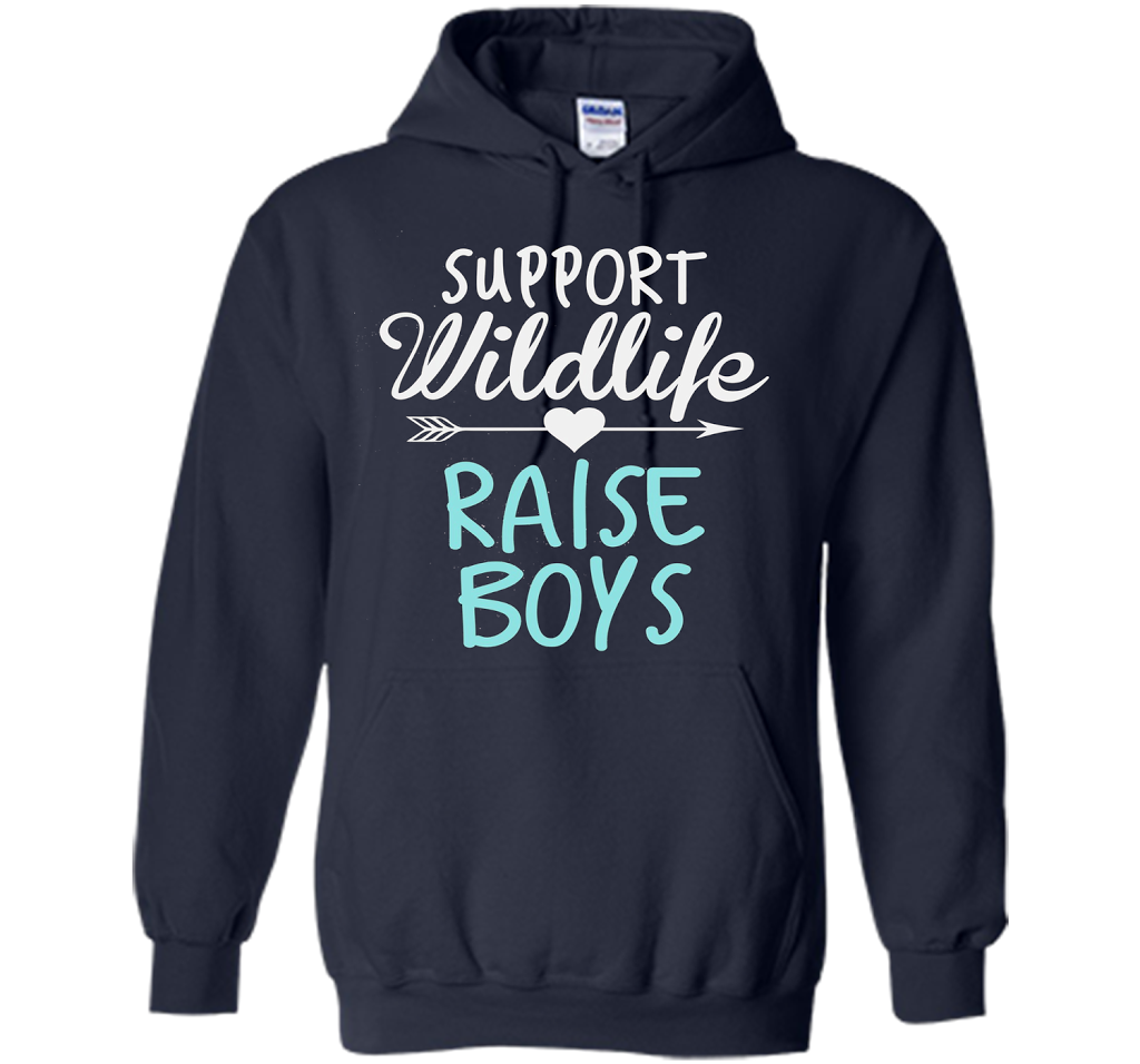 Support Wildlife Raise Boys T-shirt Navy