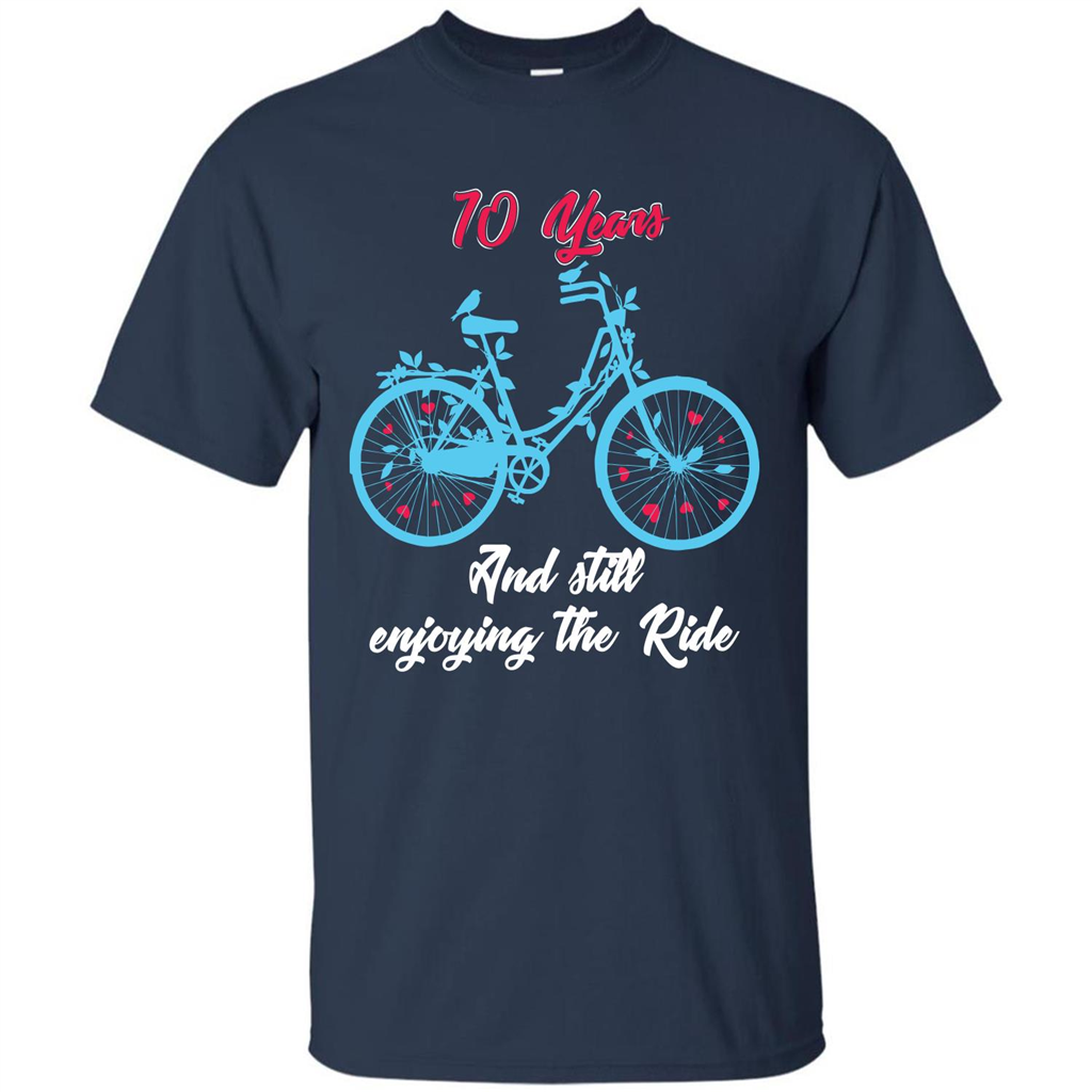 Anniversary T-shirt 10 Years And Still Enjoying The Ride Navy