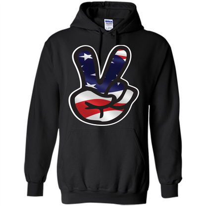 Amreican Flag Peace Guy T-shirt Black