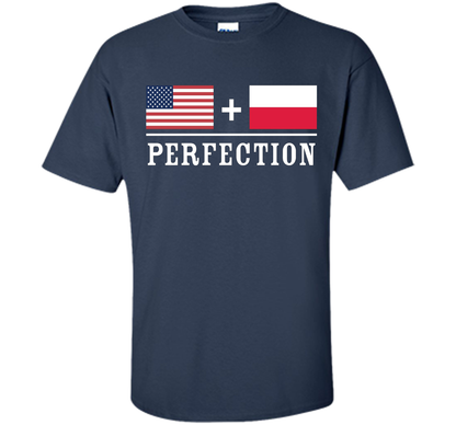 American + Polish = Perfection Flag T-Shirt shirt Navy