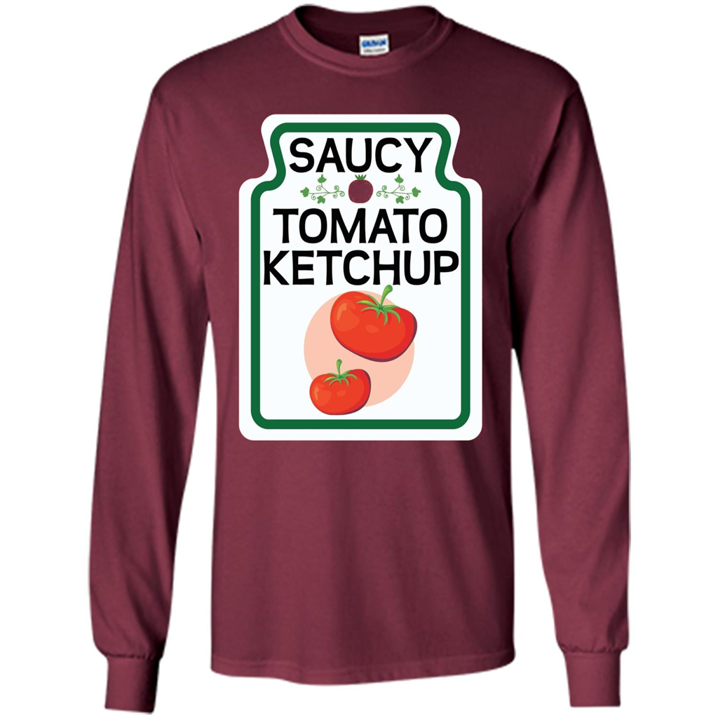 Saucy Tomato Ketchup T-shirt Maroon