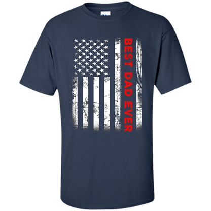 Fathers Day T-shirt Best Dad Ever Navy