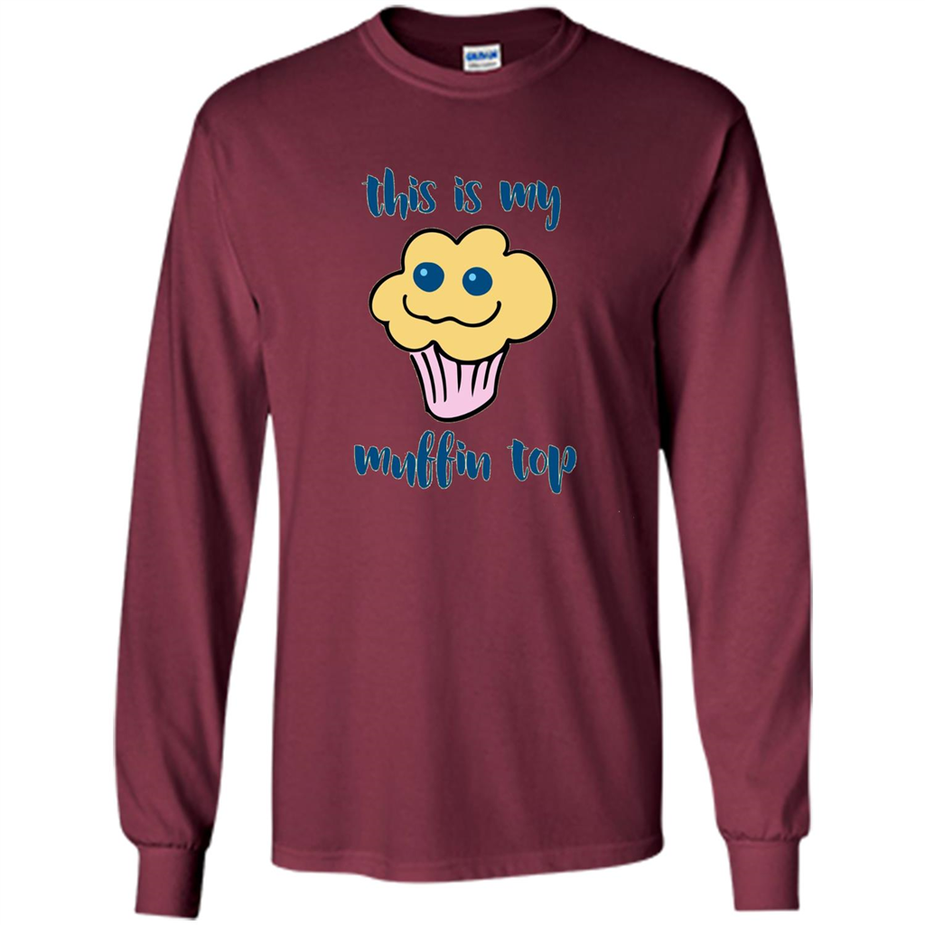 Baking T-shirt Funny This Is My Muffin Top T-Shirt Maroon
