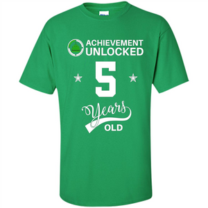 Happy 5th birthday T-shirt Achievement Unlocked 5 Years Old