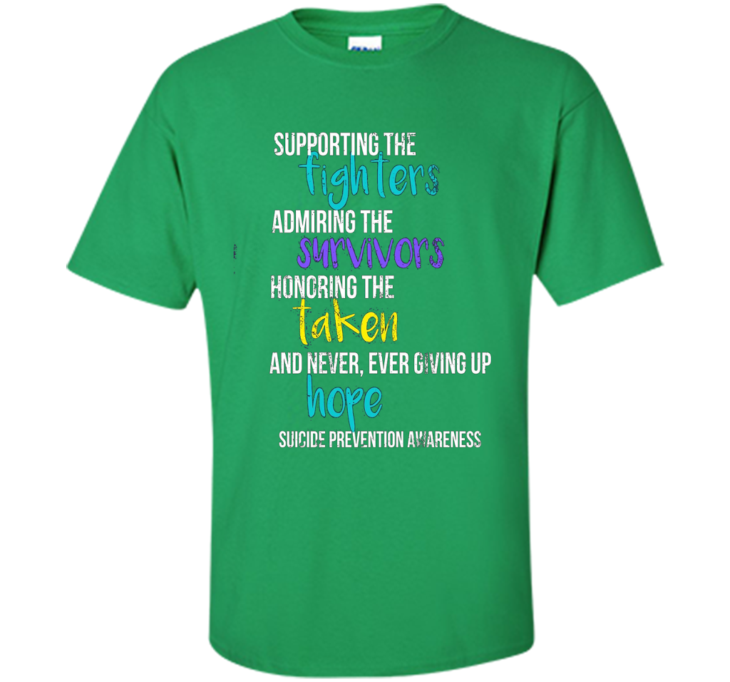 Vintage Suicide Prevention Awareness T-Shirt Distressed shirt Irish Green